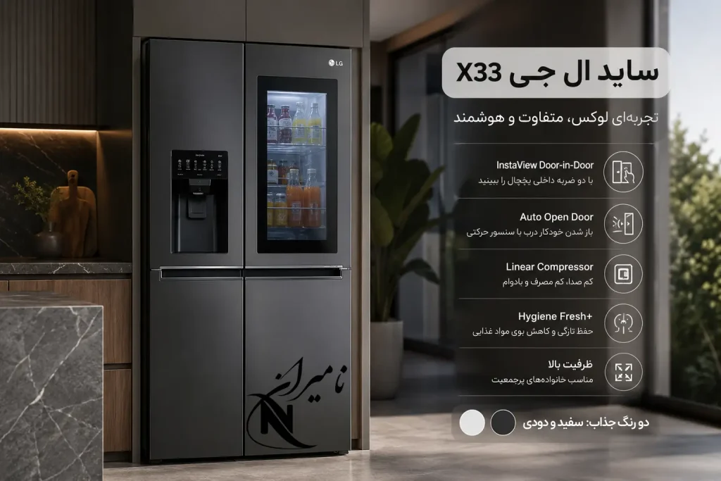 ساید ال جی X33 || مقایسه و قیمت روز 1 مشخصات ساید ال جی x33