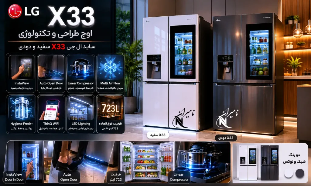 ساید ال جی X33 || مقایسه و قیمت روز 2 مقایسه ال جی ایکس 33 سفید با ایکس 33 دودی